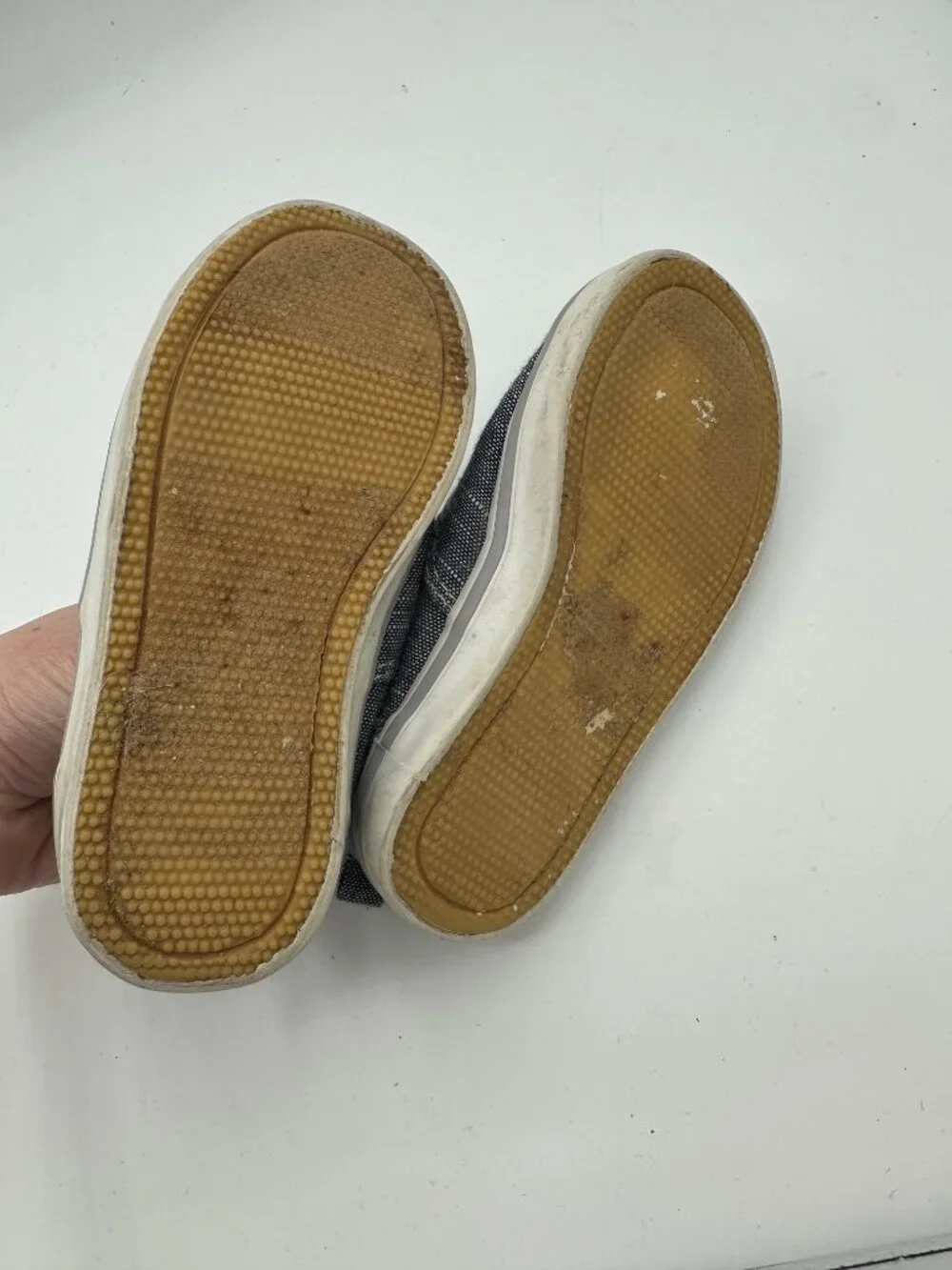 Old Navy Blue Chambray Denim Sneakers Toddler Size 8